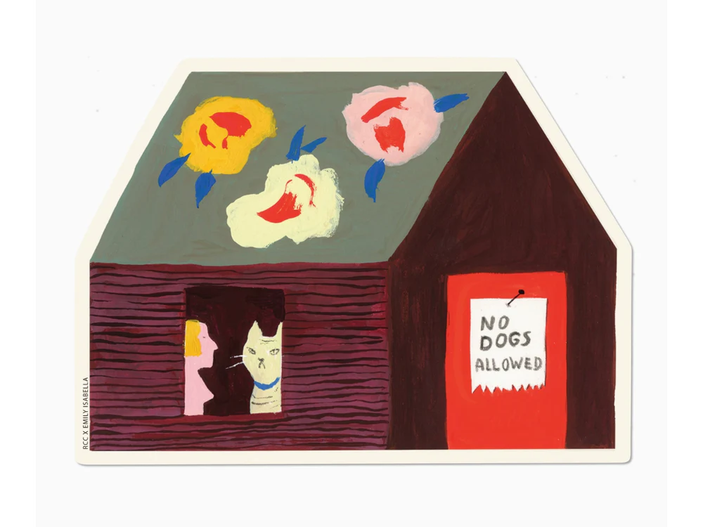 Red Cap Cards - Sticker - No Dogs