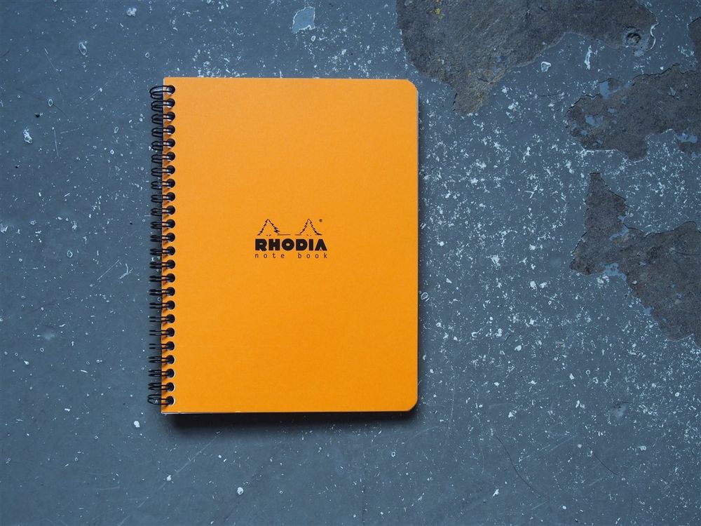 Rhodia - Classic Spiral Bound Notebook - 16x21cm - Orange (Lined)