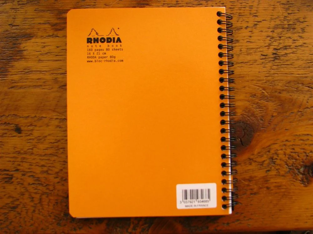Rhodia - Classic Spiral Bound Notebook - 16x21cm - Orange (Lined) - Image 2