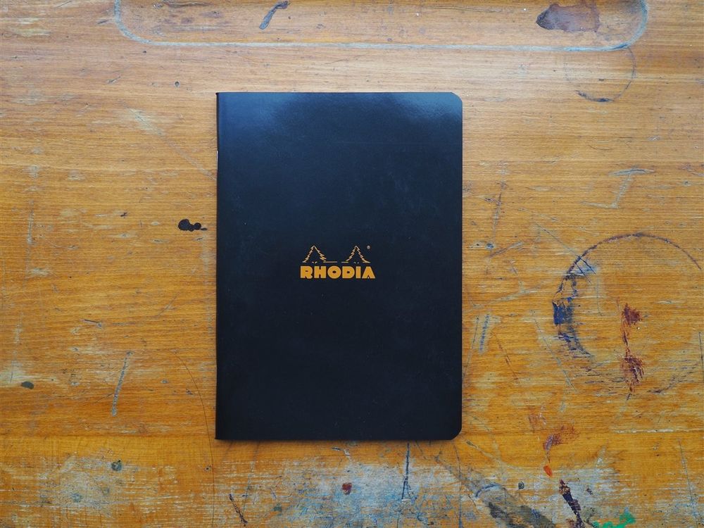 Rhodia - Side-Stapled Notebook - A5 - Black (Lined)
