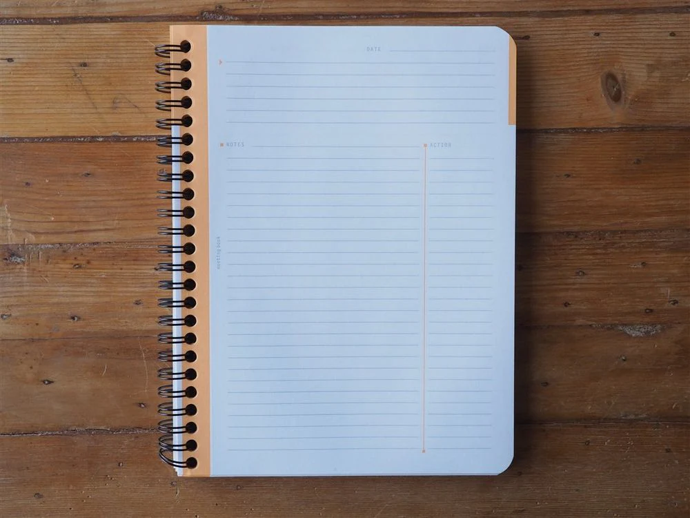Rhodia - Spiral Bound Meeting Notebook - A5+ (16x21cm) - Black - Image 2