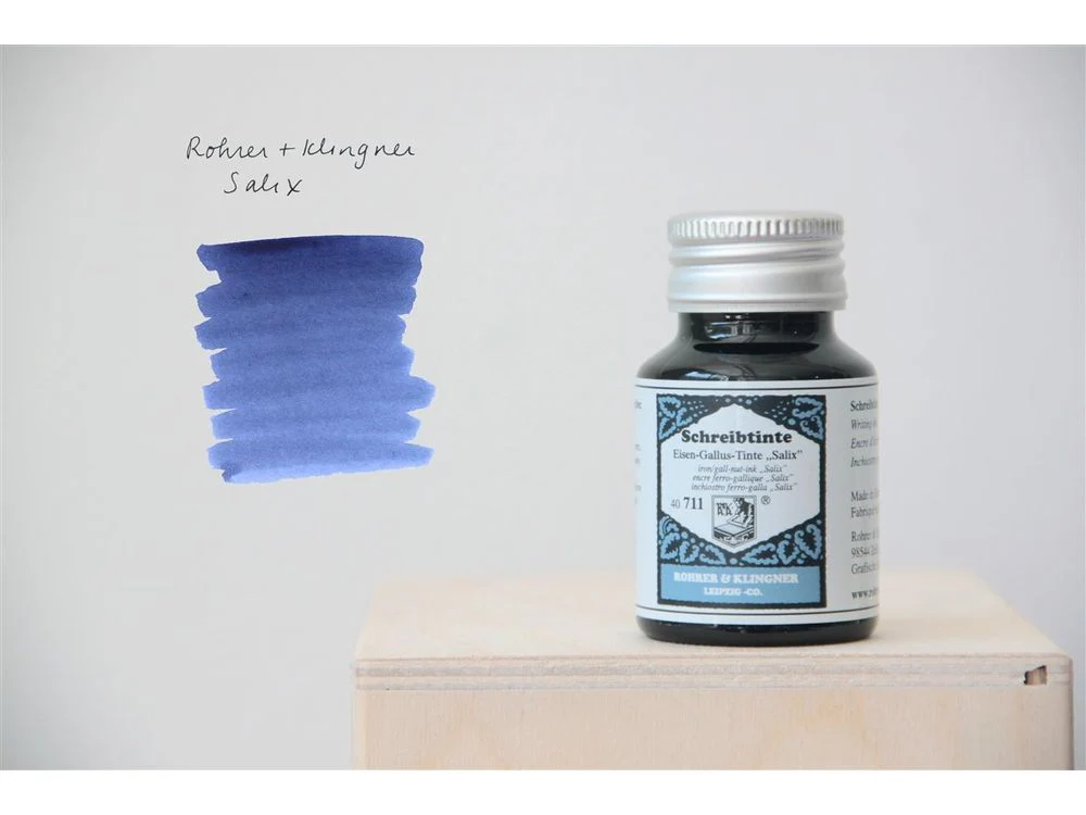 Rohrer & Klingner Fountain Pen Ink (50mL) - Eisen-Gallus-Tinte Salix (Iron Gall Blue)