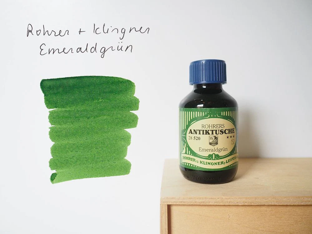 Rohrer & Klingner Traditional Ink (100mL) - Emeraldgrun