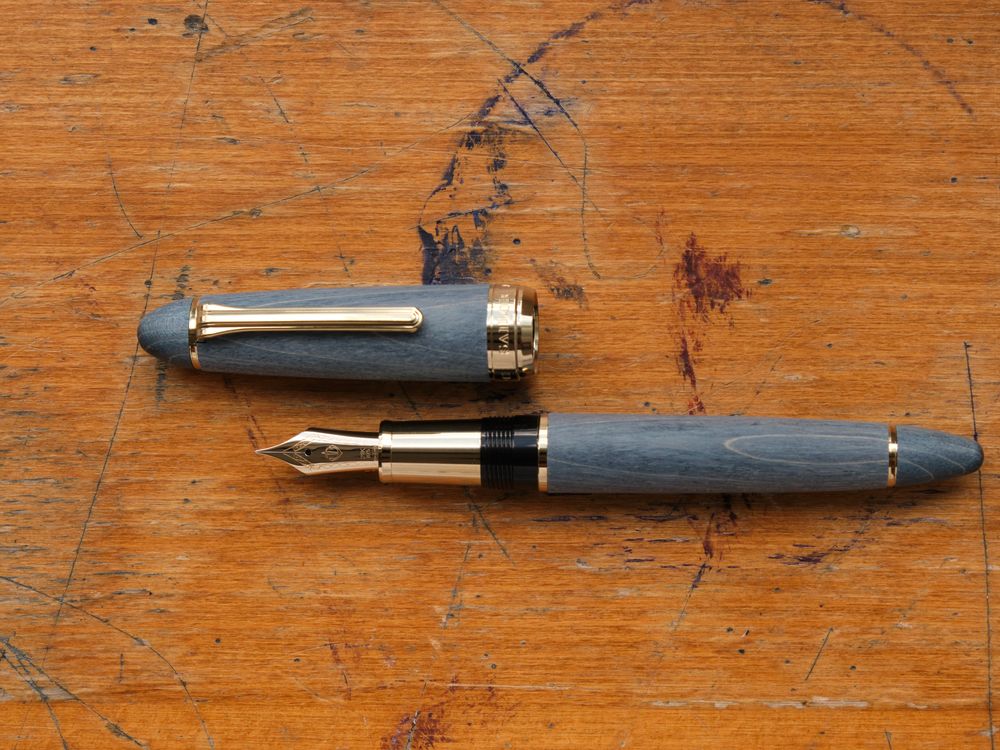 Sailor 1911L Hard Maple Fountain Pen - Indigo - Image 2
