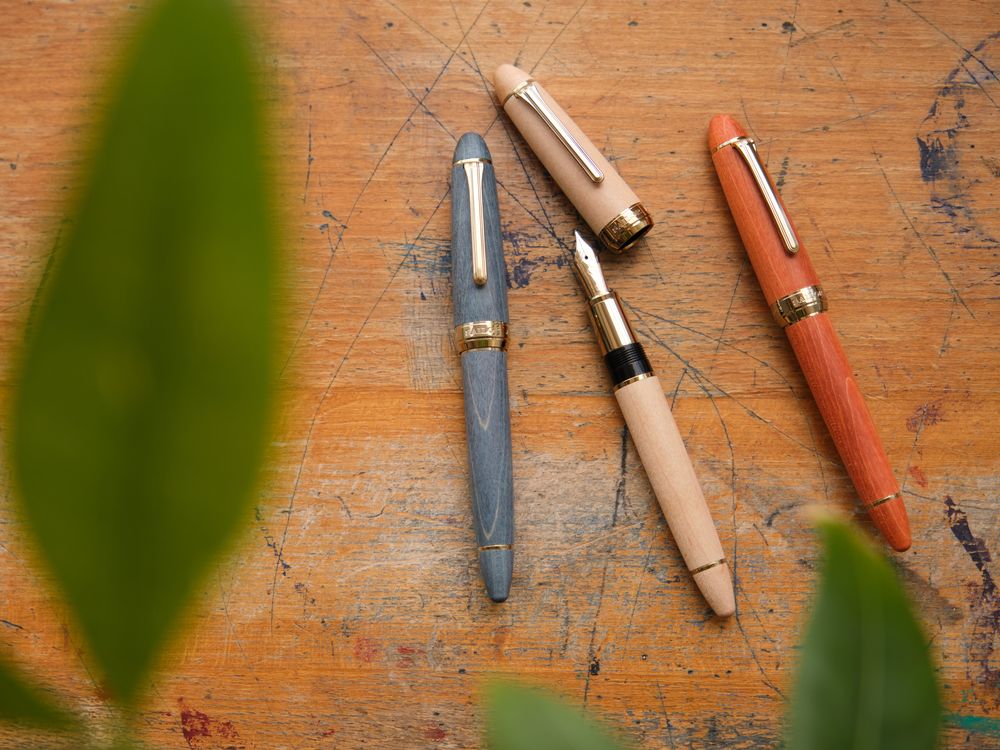 Sailor 1911L Hard Maple Fountain Pen - Indigo - Image 3