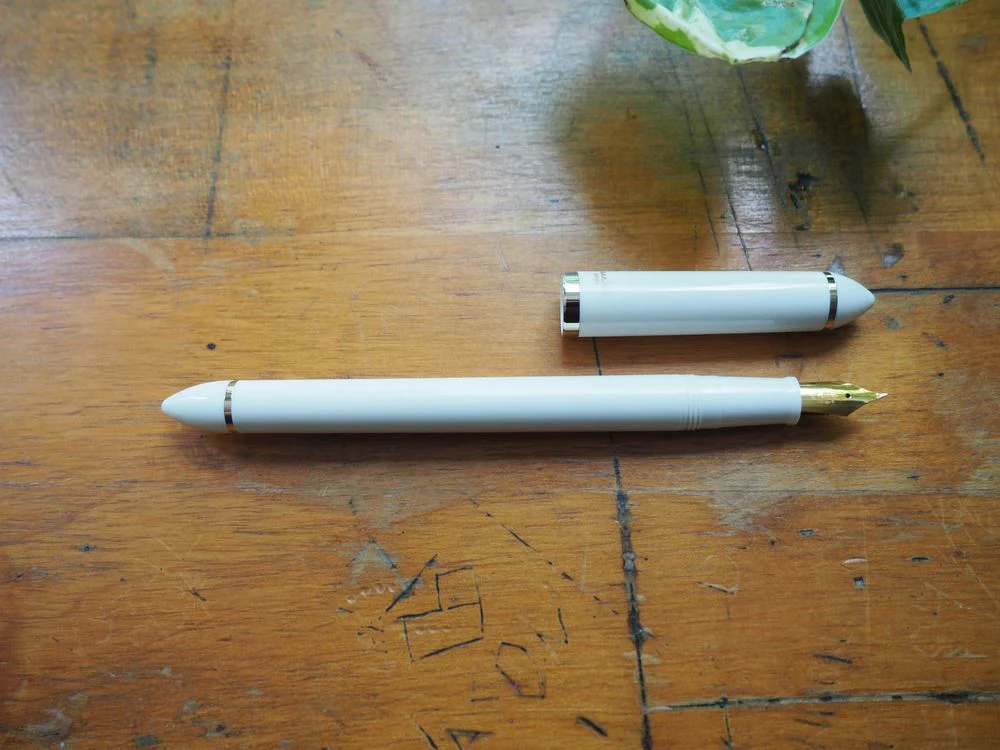 Sailor Compass - Fude de Mannen - Fountain Pen (40°) - Pearl White