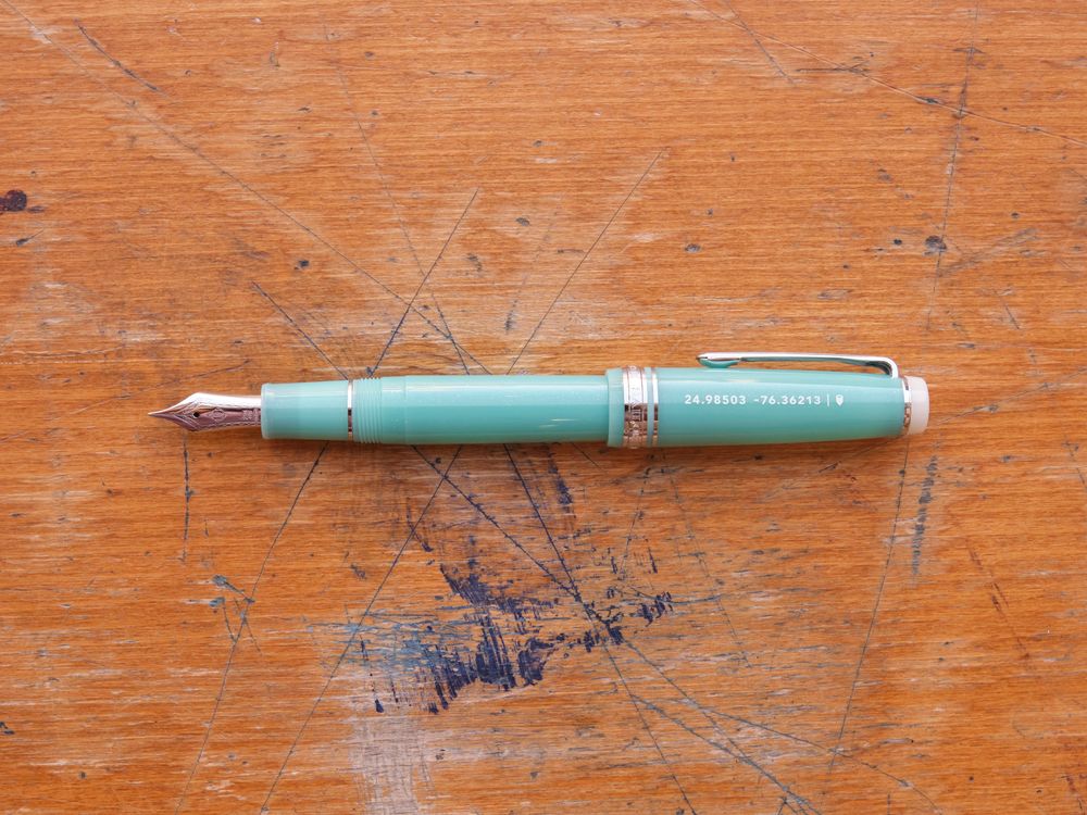 Sailor Limited Edition Professional Gear Fountain Pen - Satellite Crayon Project - Eleuthera Island
