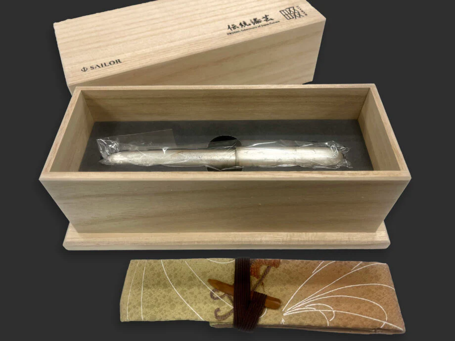 Sailor Nawate Furubihaku Fountain Pen - Bespoke - Sui (Silver Foil) - Image 4