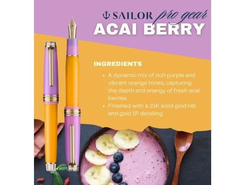 Sailor Pro Gear Smoothie 2 Series Fountain Pen - Acai Berry - Image 2