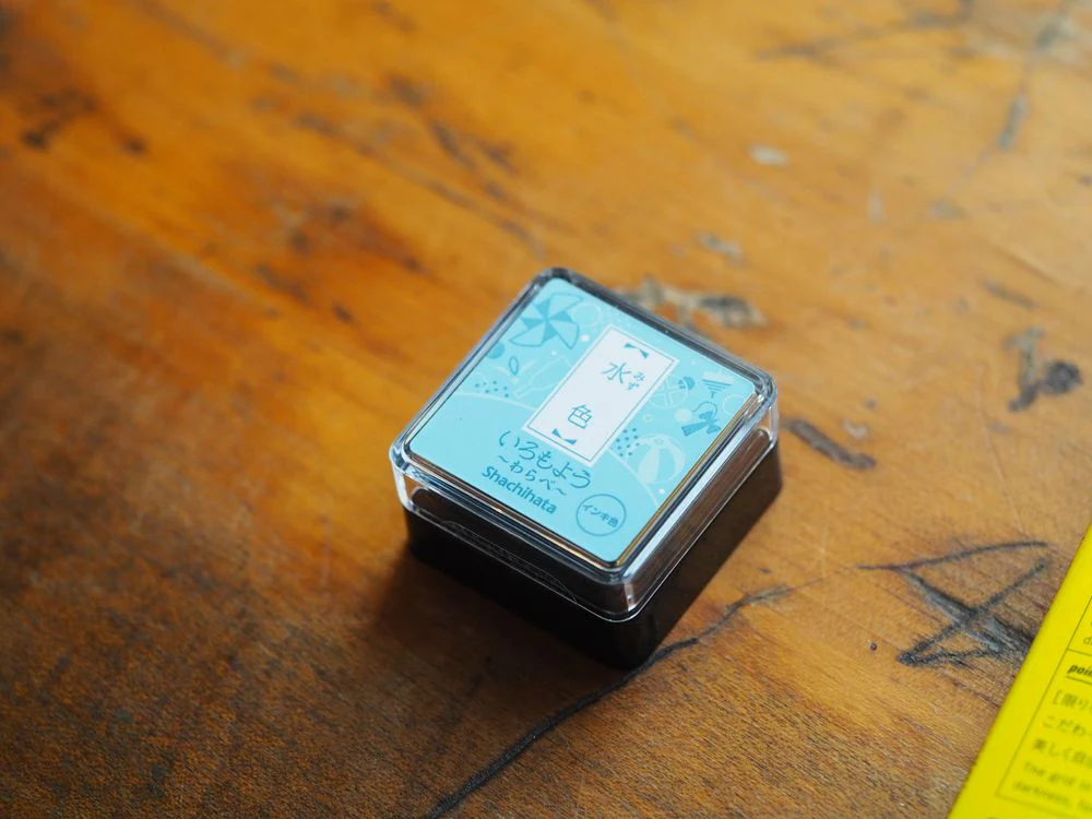 Shachihata - Mini Stamp Pad (25 x 25mm) - (HAC-S1-PB) - Light Blue