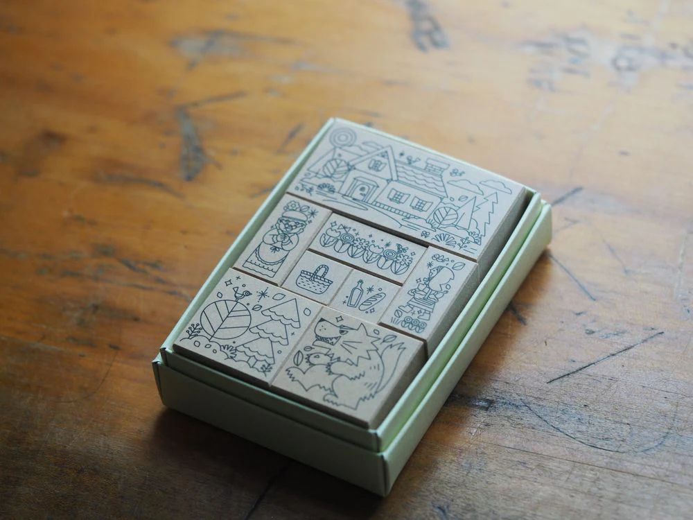 Shunsuke Satake x Sanby Stamp Set - Little Red Riding Hood (Set of 8)