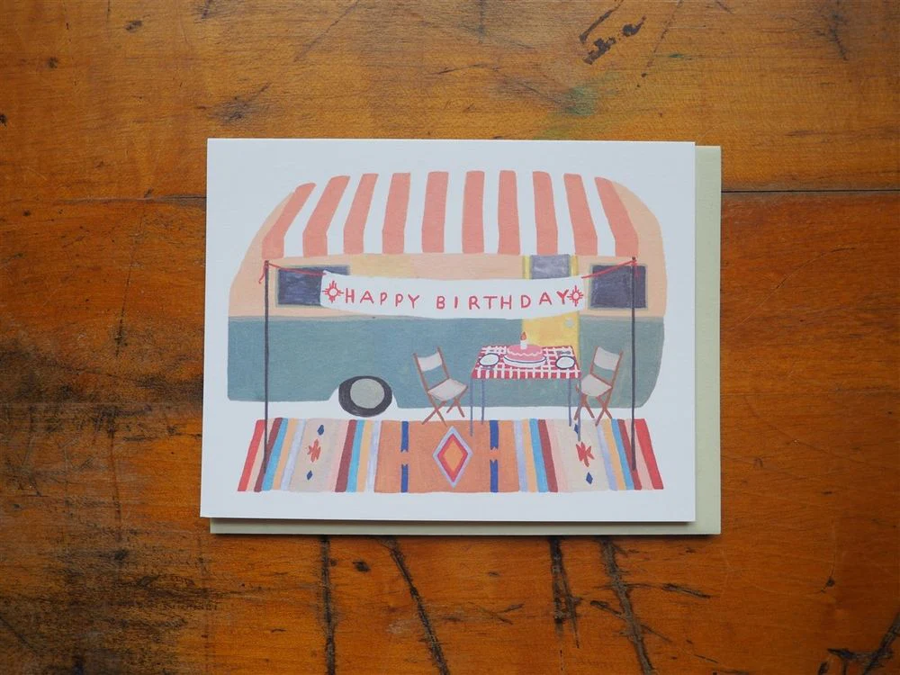 Small Adventure - Birthday Card - Camper Trailer