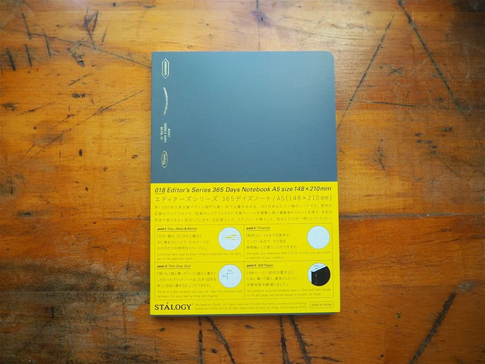 Stalogy 365 Days Notebook - A5 - Dark Gray - Graph