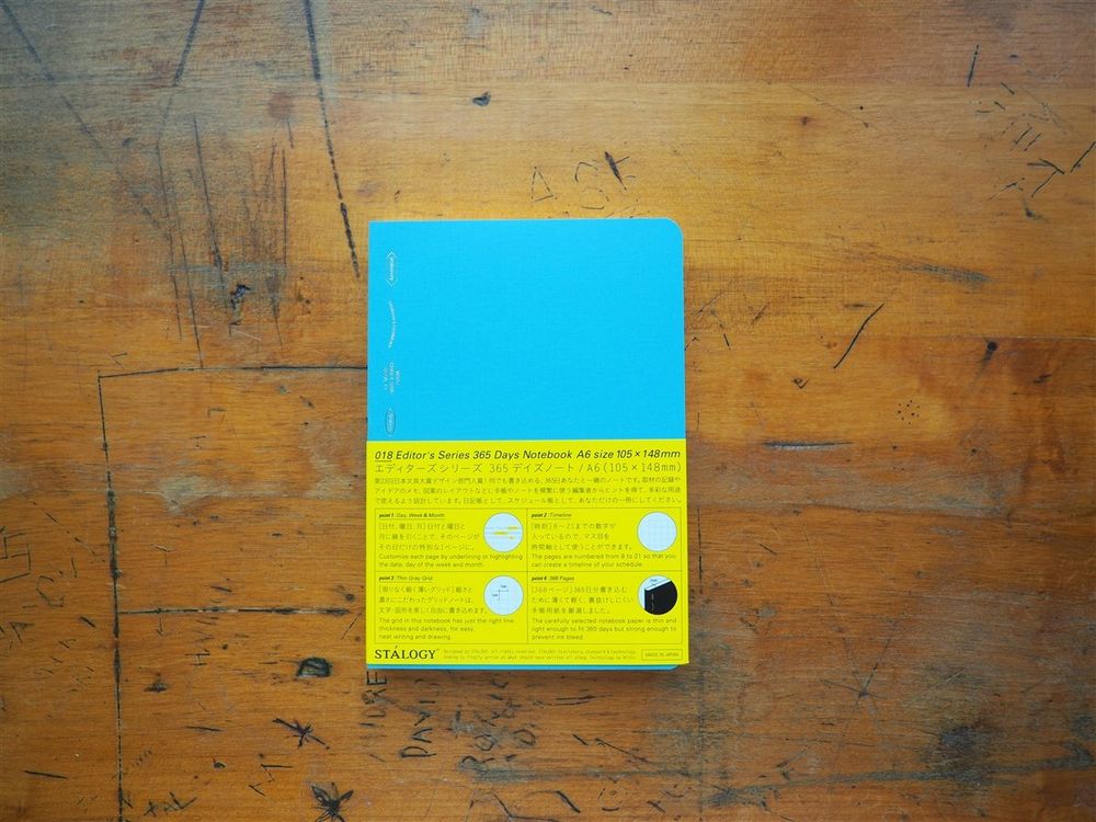 Stalogy 365 Days Notebook - A6 - Blue - Graph