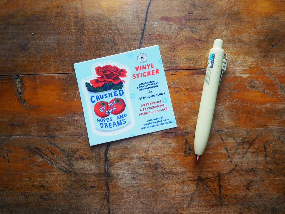 Stay Home Club - Vinyl Sticker - Crushed