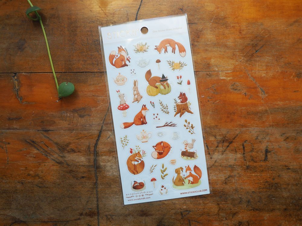 STICKII - Sticker Sheet - Fall Forest Foxes