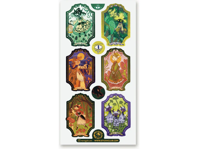 STICKII - Sticker Sheet - Fungi Felines
