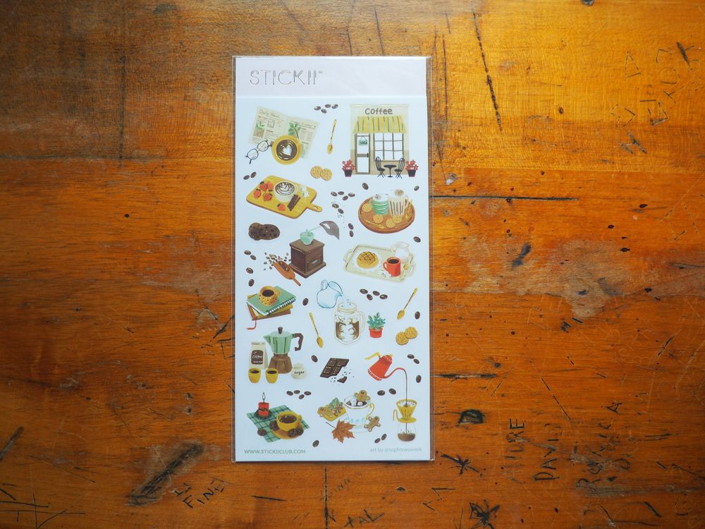 STICKII - Sticker Sheet - My Favorite Cafe