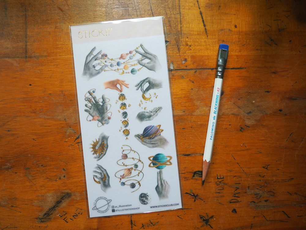 STICKII - Sticker Sheet - Planetary Hands