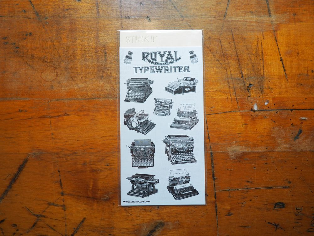 STICKII - Sticker Sheet - B&W Typewriters