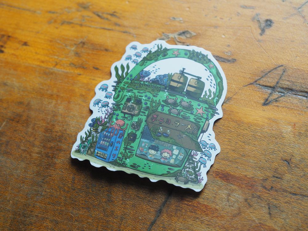 Sushiboiiiyy - Vinyl Sticker - Ponyo Bucket Ramen Shop