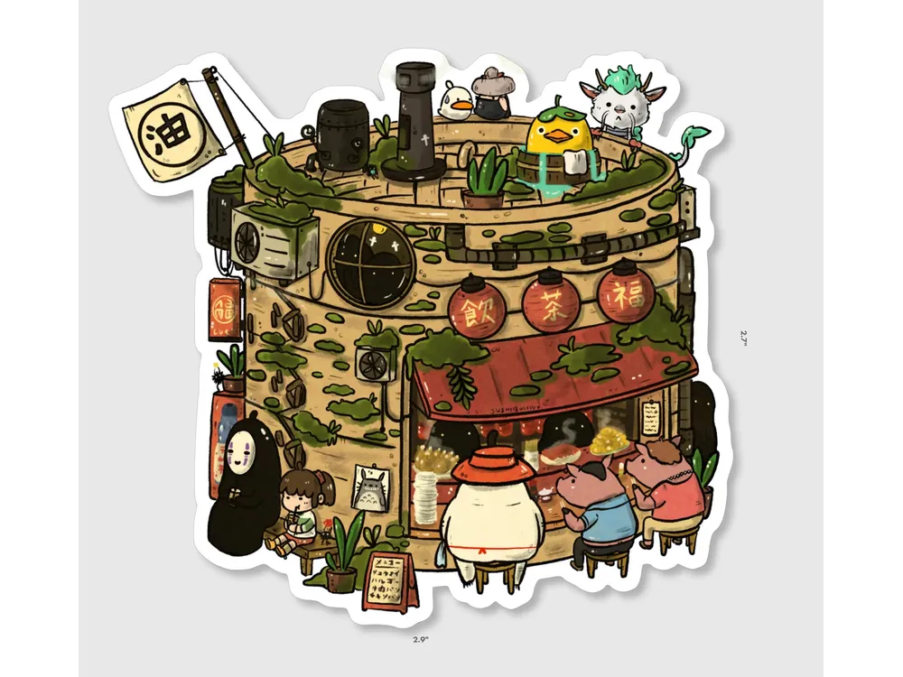 Sushiboiiiyy - Vinyl Sticker - Steam Basket Dimsum Stall