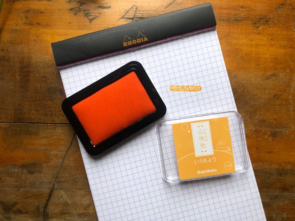 Shachihata - Stamp Pad (1.75 x 2.5") - (HAC-1-CY) - Orange - Image 2