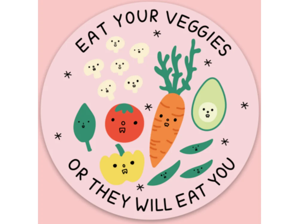 Tender Ghost - Vinyl Sticker - Eat Your Veggies