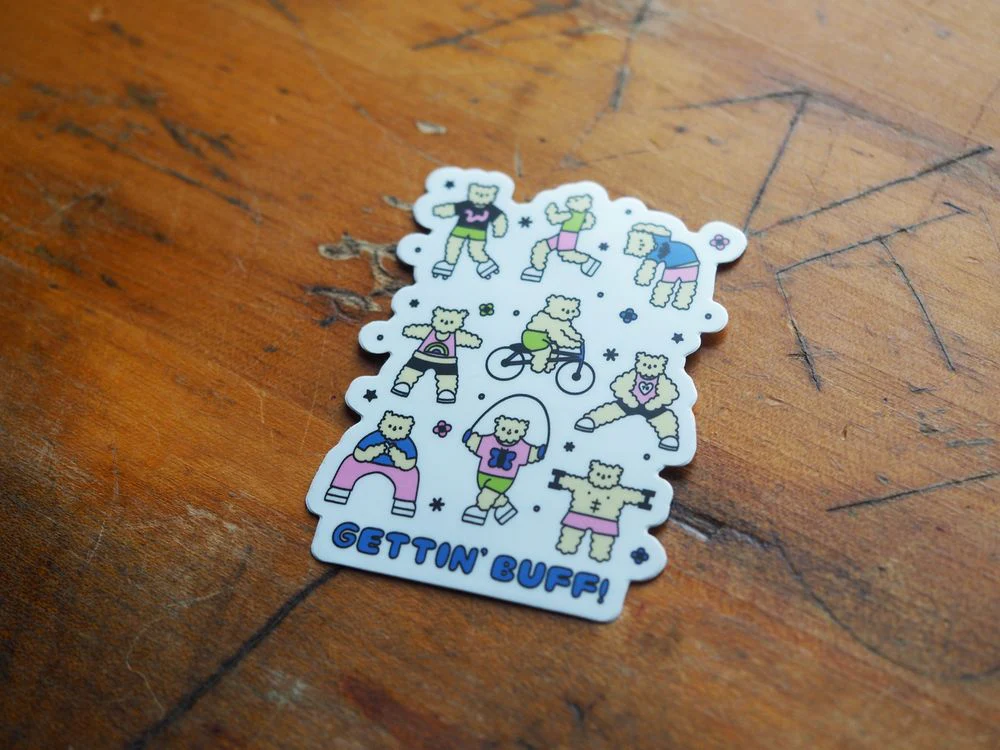 Tender Ghost - Vinyl Sticker - Gettin Buff
