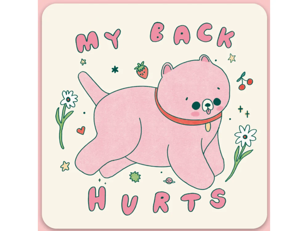 Tender Ghost - Vinyl Sticker - My Back Hurts