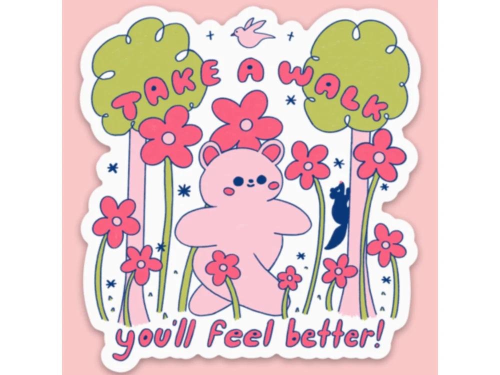 Tender Ghost - Vinyl Sticker - Take a Walk, You'll Feel Better