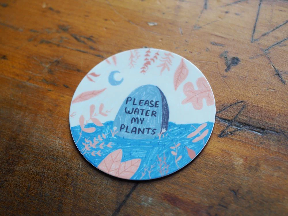 Tender Ghost - Vinyl Sticker - Water My Plants