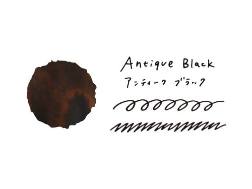 Teranishi Taisho Roman - Fountain Pen Ink (40mL) - Antique Black - Image 2