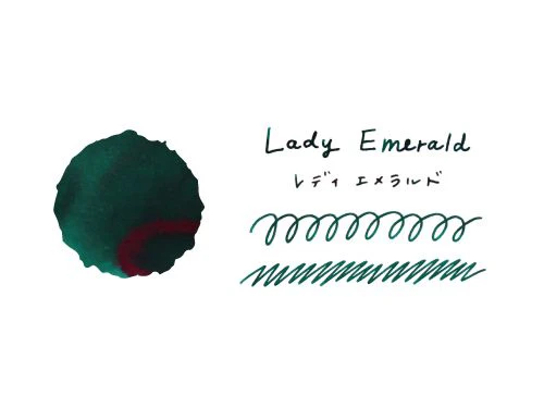 Teranishi Taisho Roman - Fountain Pen Ink (40mL) - Lady Emerald - Image 2