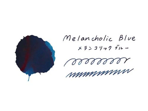 Teranishi Taisho Roman - Fountain Pen Ink (40mL) - Melancholic Blue - Image 2