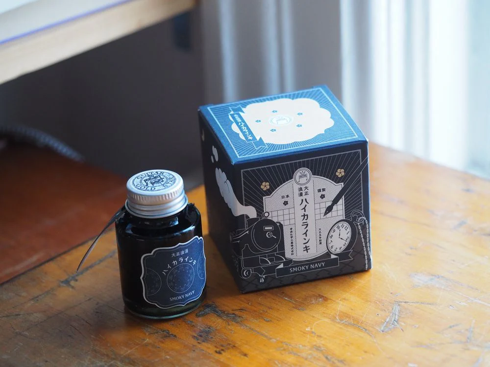 Teranishi Taisho Roman - Fountain Pen Ink (40mL) - Smoky Navy