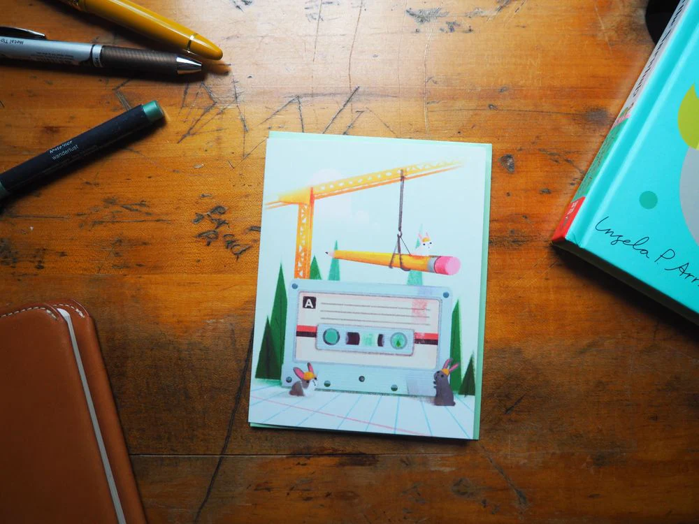 The Little Red House - Greeting Card - Cassette Tape