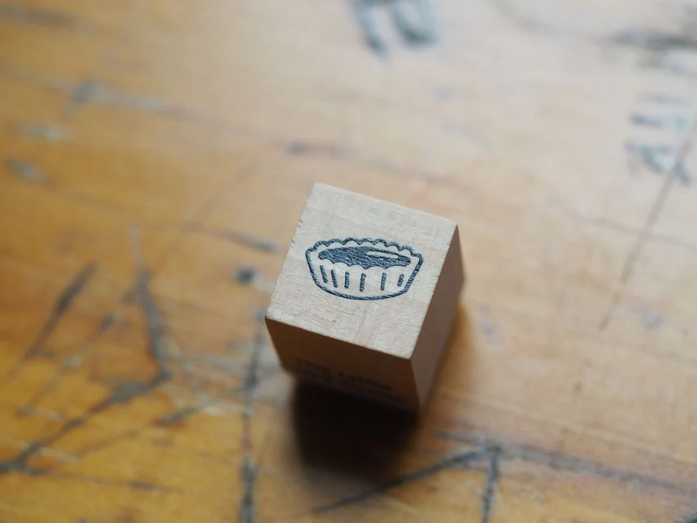 The Little Red House - Rubber Stamp - Egg Tart