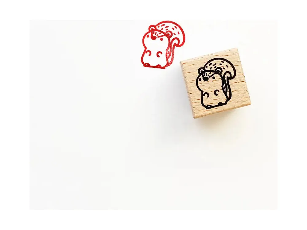The Little Red House - Rubber Stamp - Little Squirrel