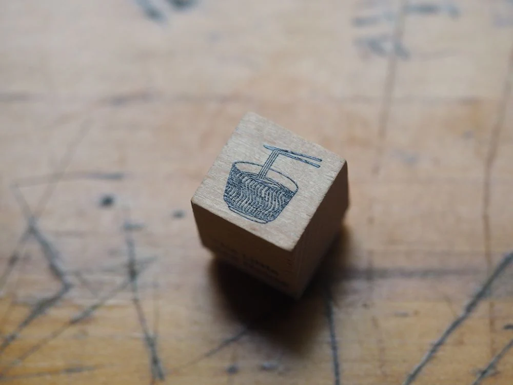 The Little Red House - Rubber Stamp - Ramen Bowl