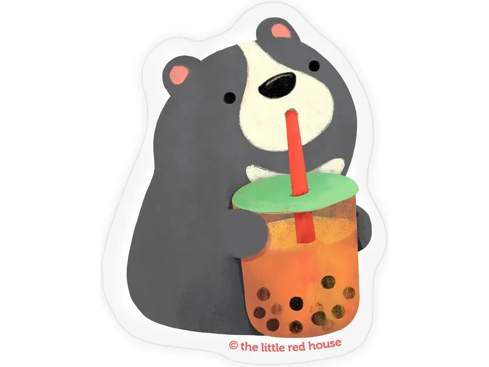 The Little Red House - Vinyl Sticker - Boba Bear