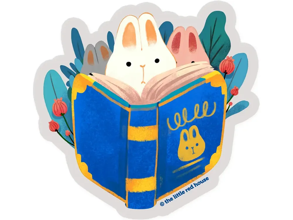The Little Red House - Vinyl Sticker - Bunny Book Club