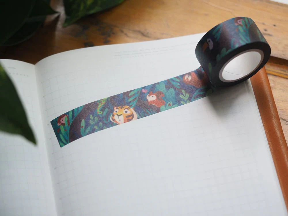 The Little Red House - Wide Washi Tape - Jungle Animals