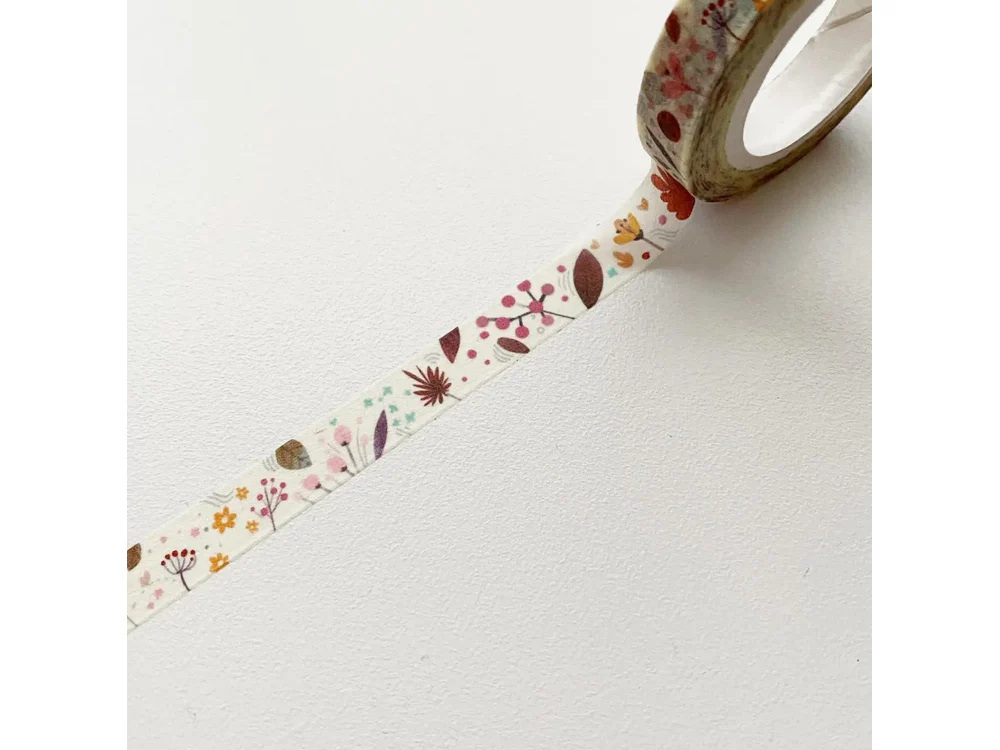 The Little Red House - Washi Tape - Spring Floral Cream (8mm)