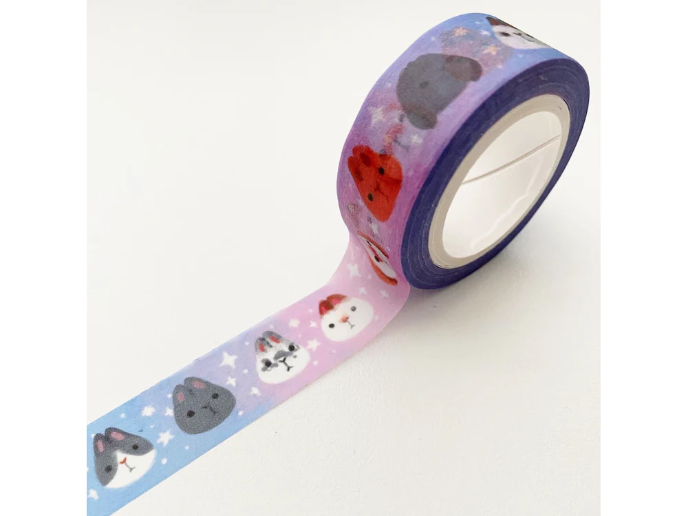 The Little Red House - Washi Tape - Starry Bunnies