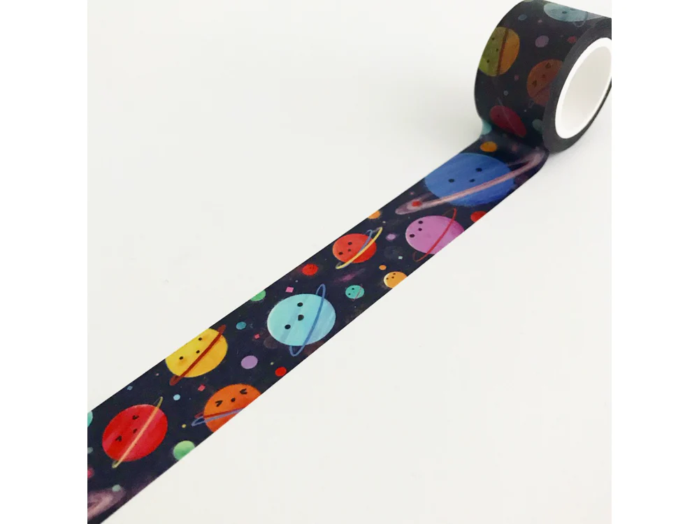 The Little Red House - Wide Washi Tape - Planets