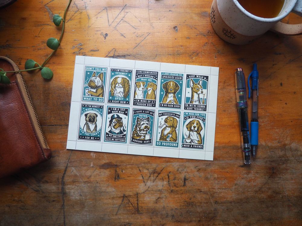 The Portland Stamp Company - Lick & Stick Stamps - Attitude Dogs