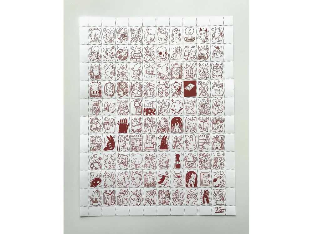 The Portland Stamp Company - Lick & Stick Stamps - Creatures by Deth P. Sun - Image 2