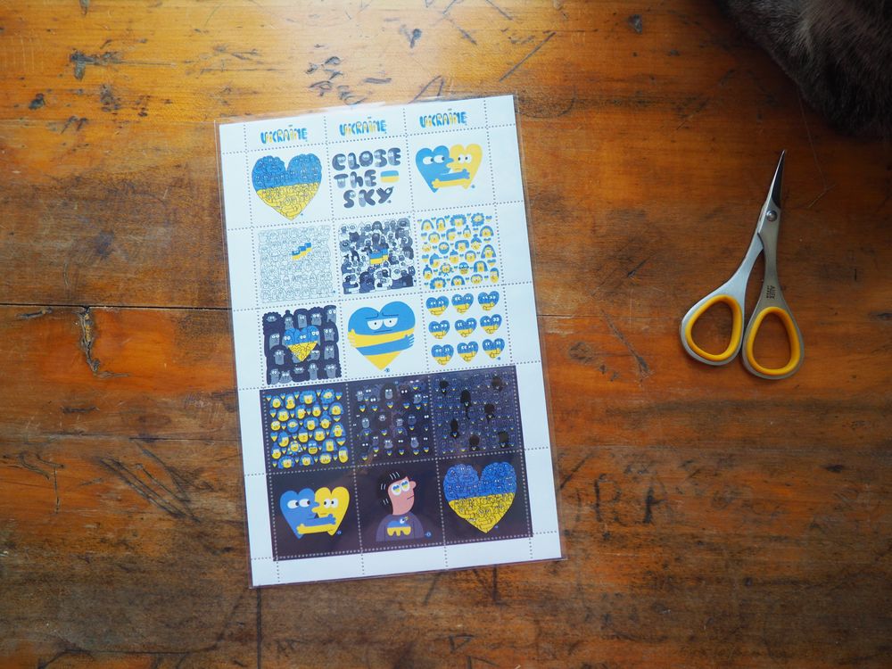 The Portland Stamp Company - Support Ukraine Benefit Stamps by Nina Dzyvulska