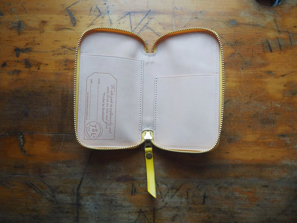 The Superior Labor - Bridle Leather Pen Zip Case - Yellow - Image 2